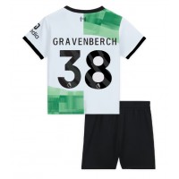 Koszulka piłkarska Liverpool Ryan Gravenberch #38 Strój wyjazdowy dla dzieci 2023-24 tanio Krótki Rękaw (+ Krótkie spodenki)